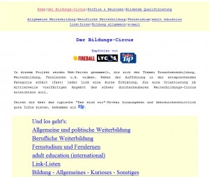 1996. HTML mit GIF. Handarbeit ohne Webdesign.